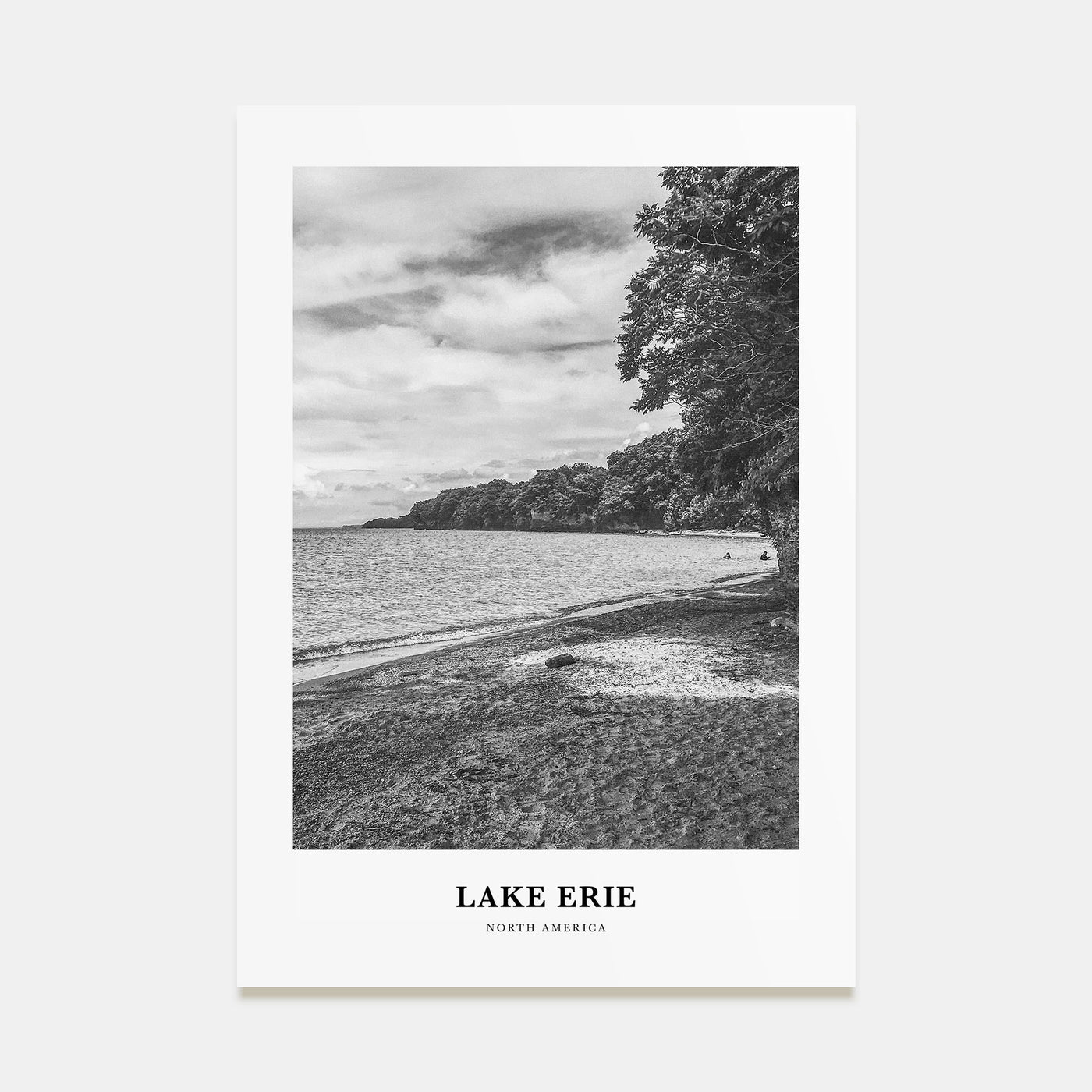Lake Erie Portrait B&W Poster