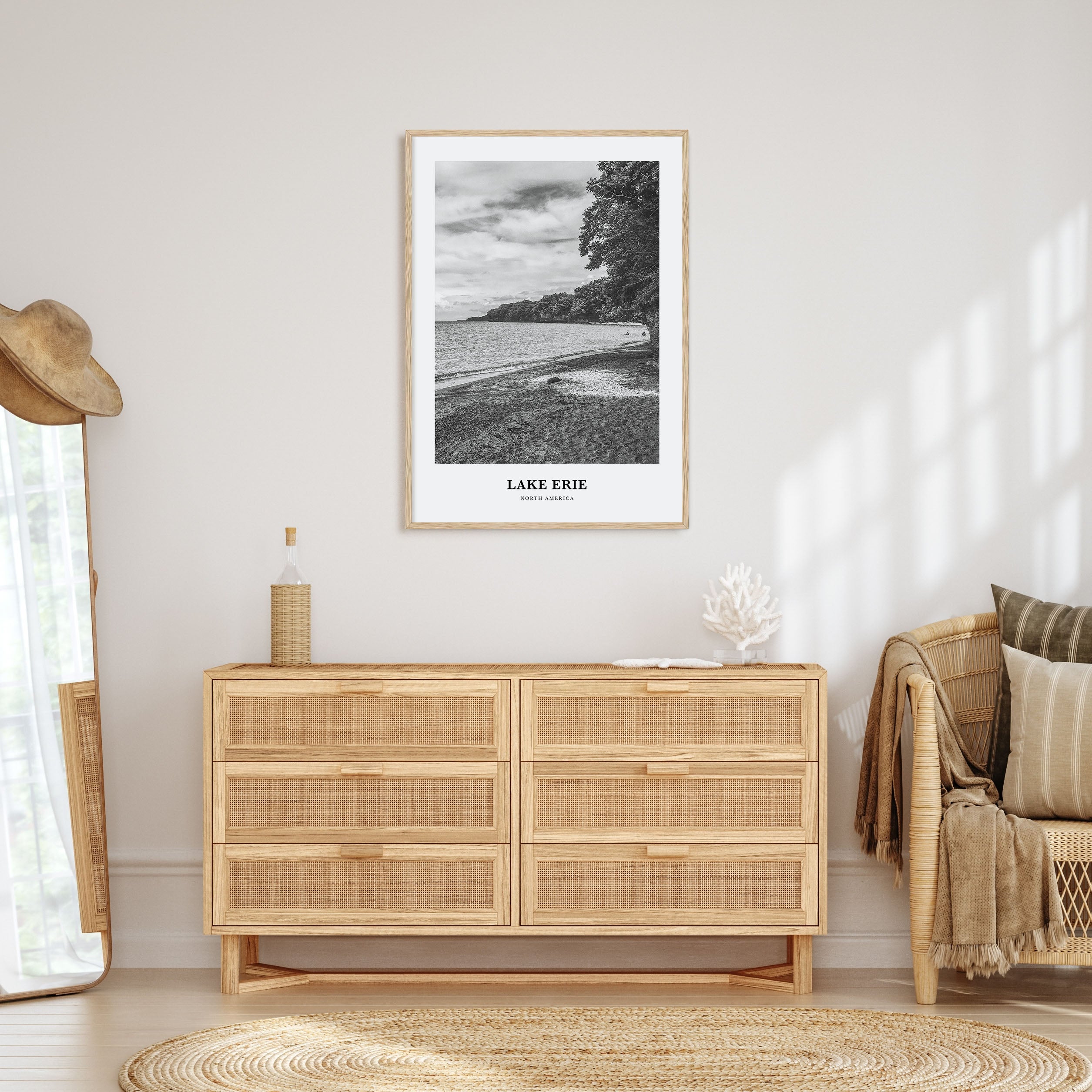 Lake Erie Portrait B&W Poster