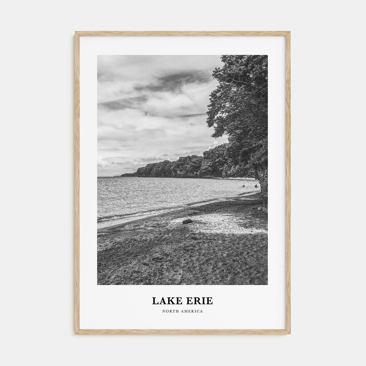 Lake Erie Portrait B&W Poster