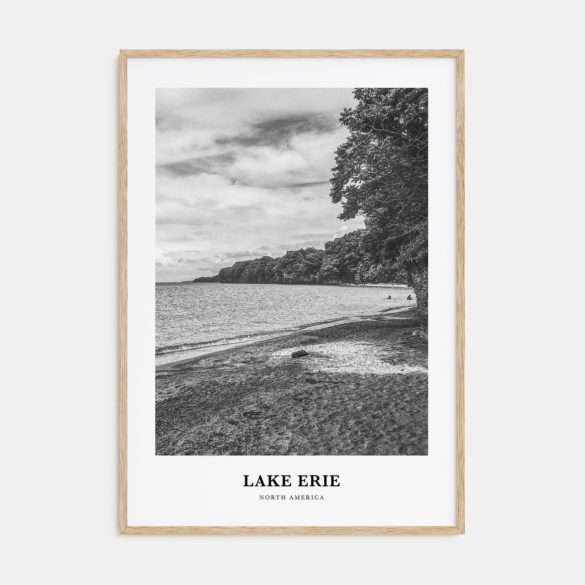 Lake Erie Portrait B&W Poster