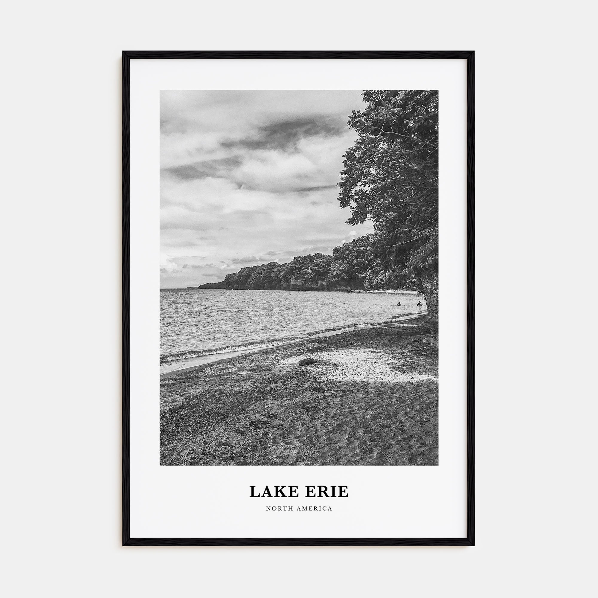 Lake Erie Portrait B&W Poster