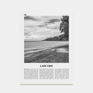 Lake Erie Travel B&W Poster