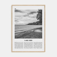Lake Erie Travel B&W Poster