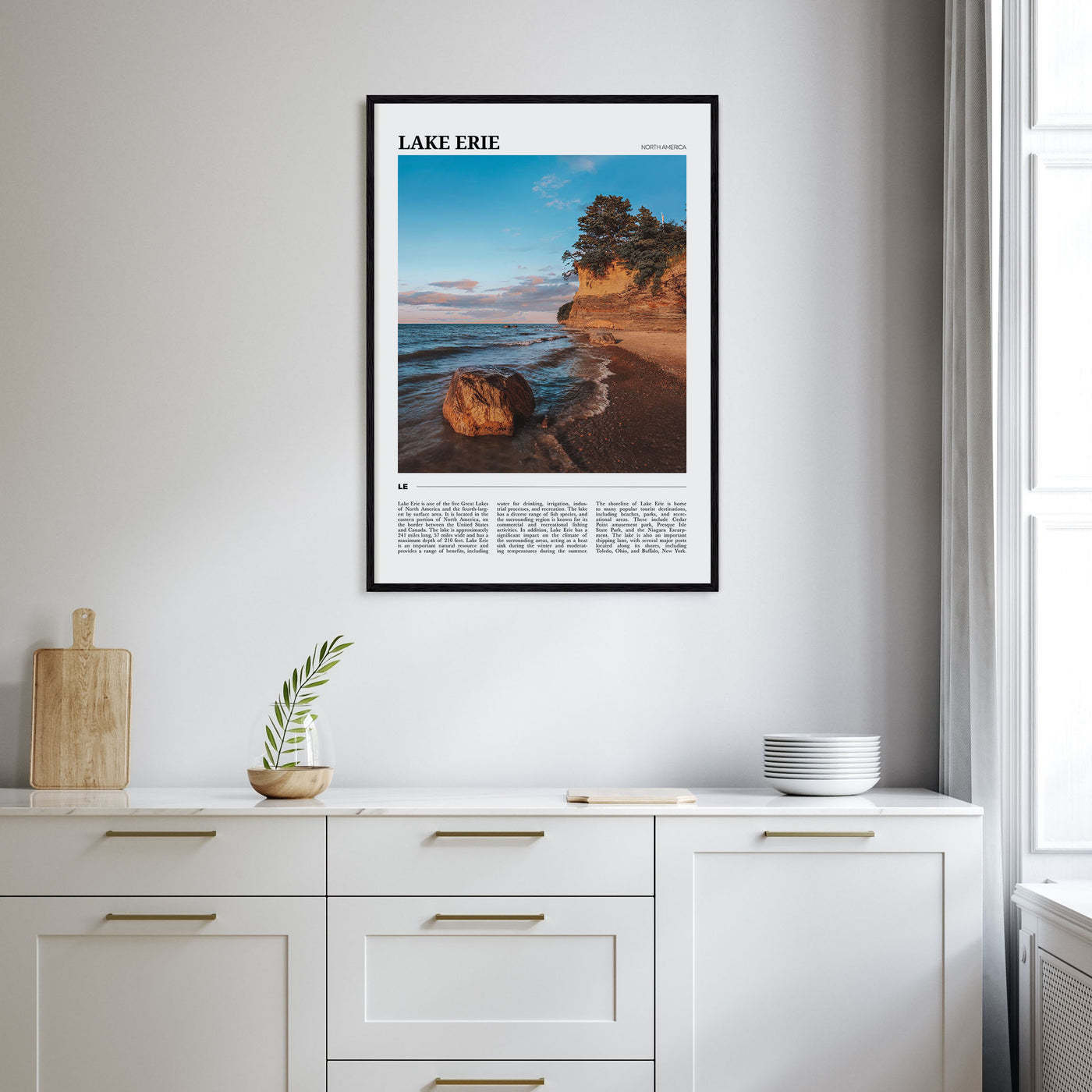 Lake Erie Travel Color Poster