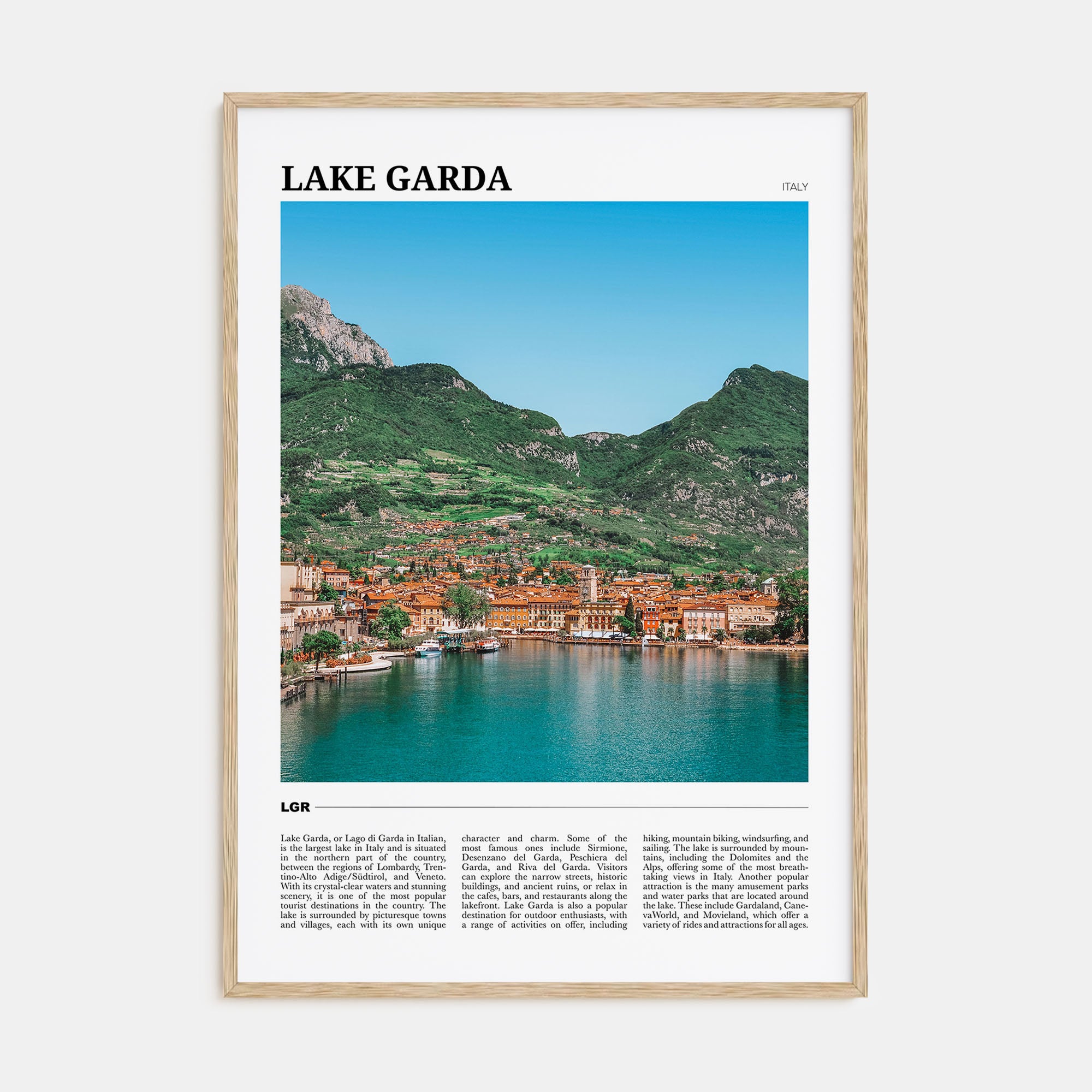 Lake Garda Travel Color Poster