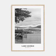 Lake George Portrait B&W Poster