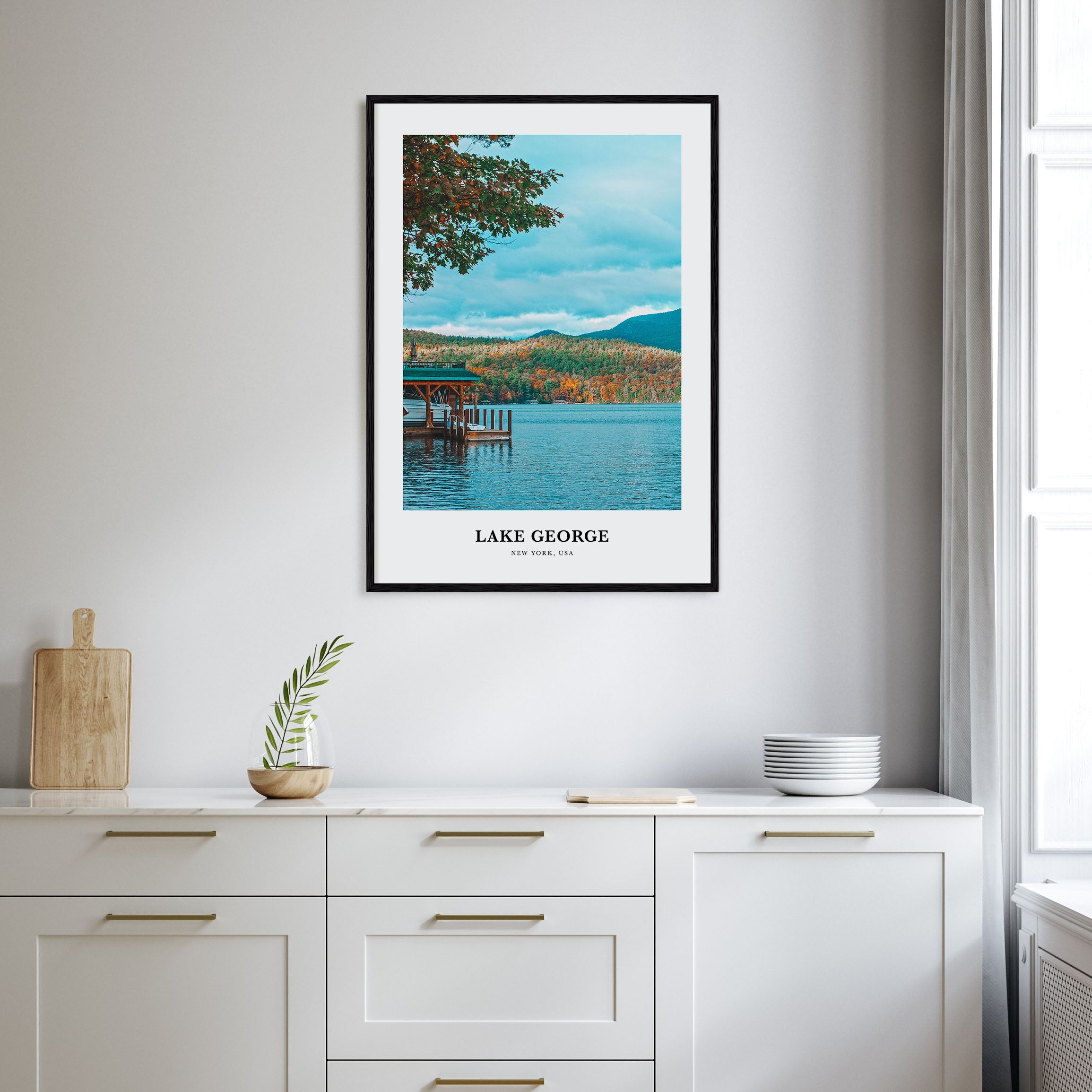Lake George Portrait Color Poster