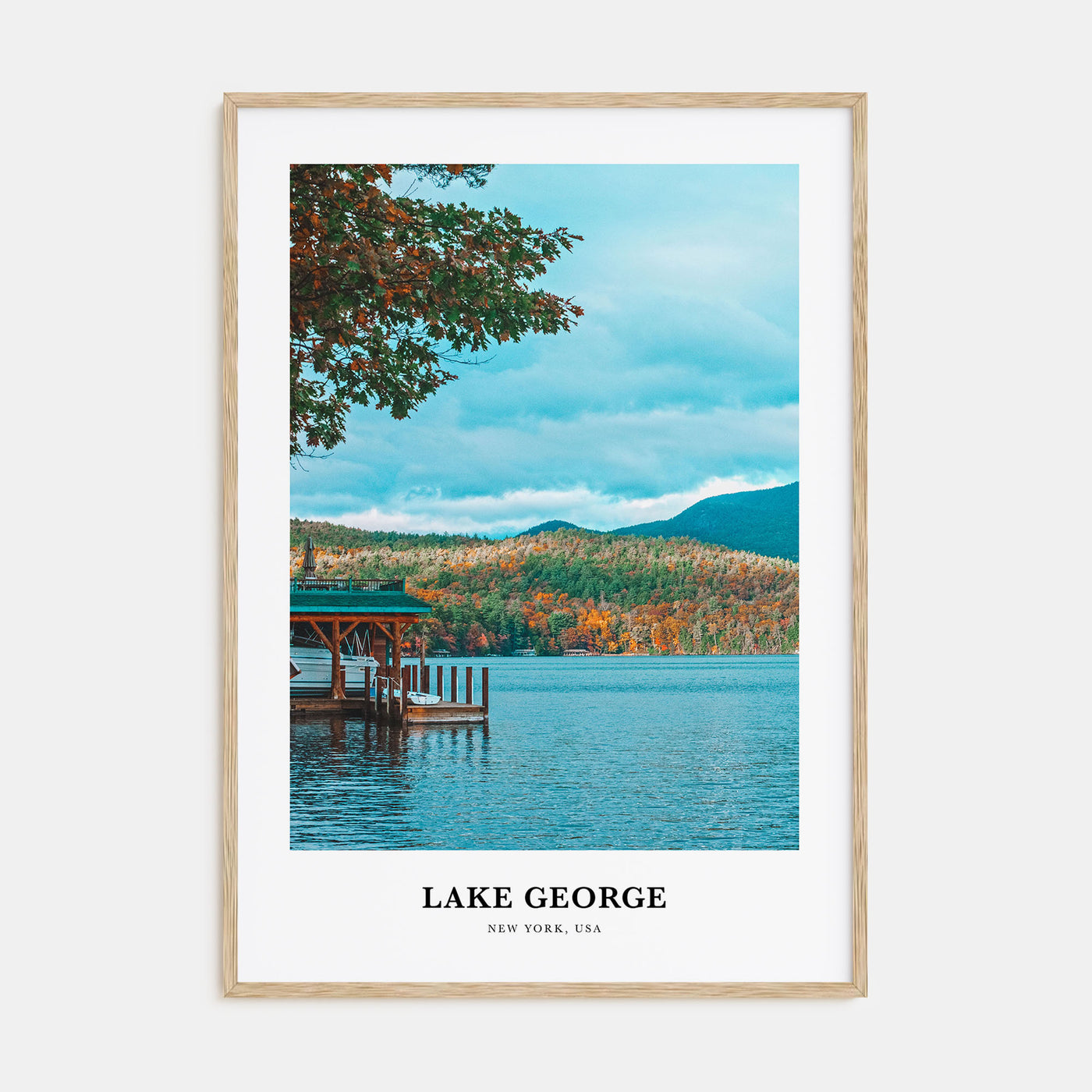 Lake George Portrait Color Poster