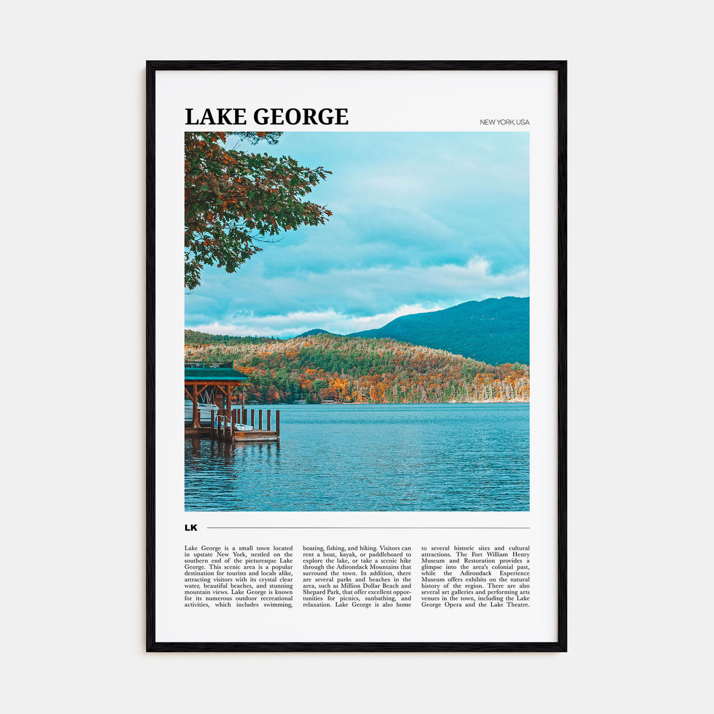Lake George Travel Color Poster