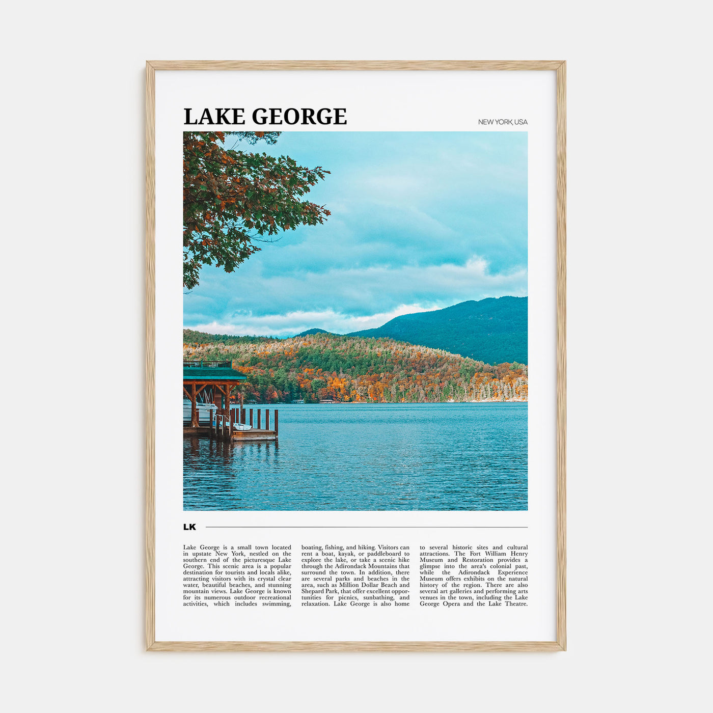 Lake George Travel Color Poster