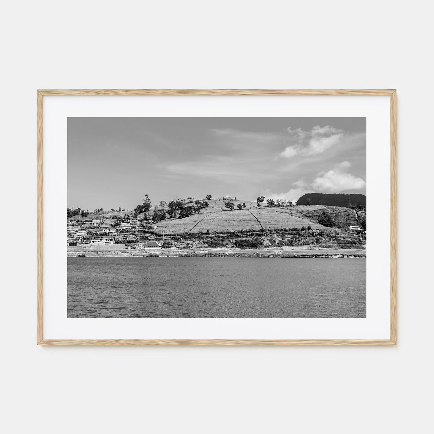 Lake Gregory Landscape B&W Poster