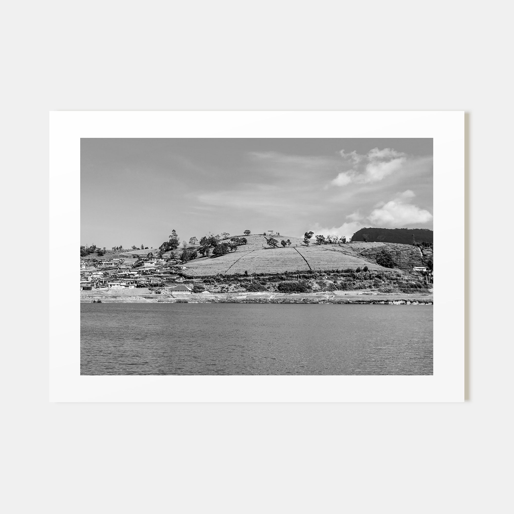 Lake Gregory Landscape B&W Poster
