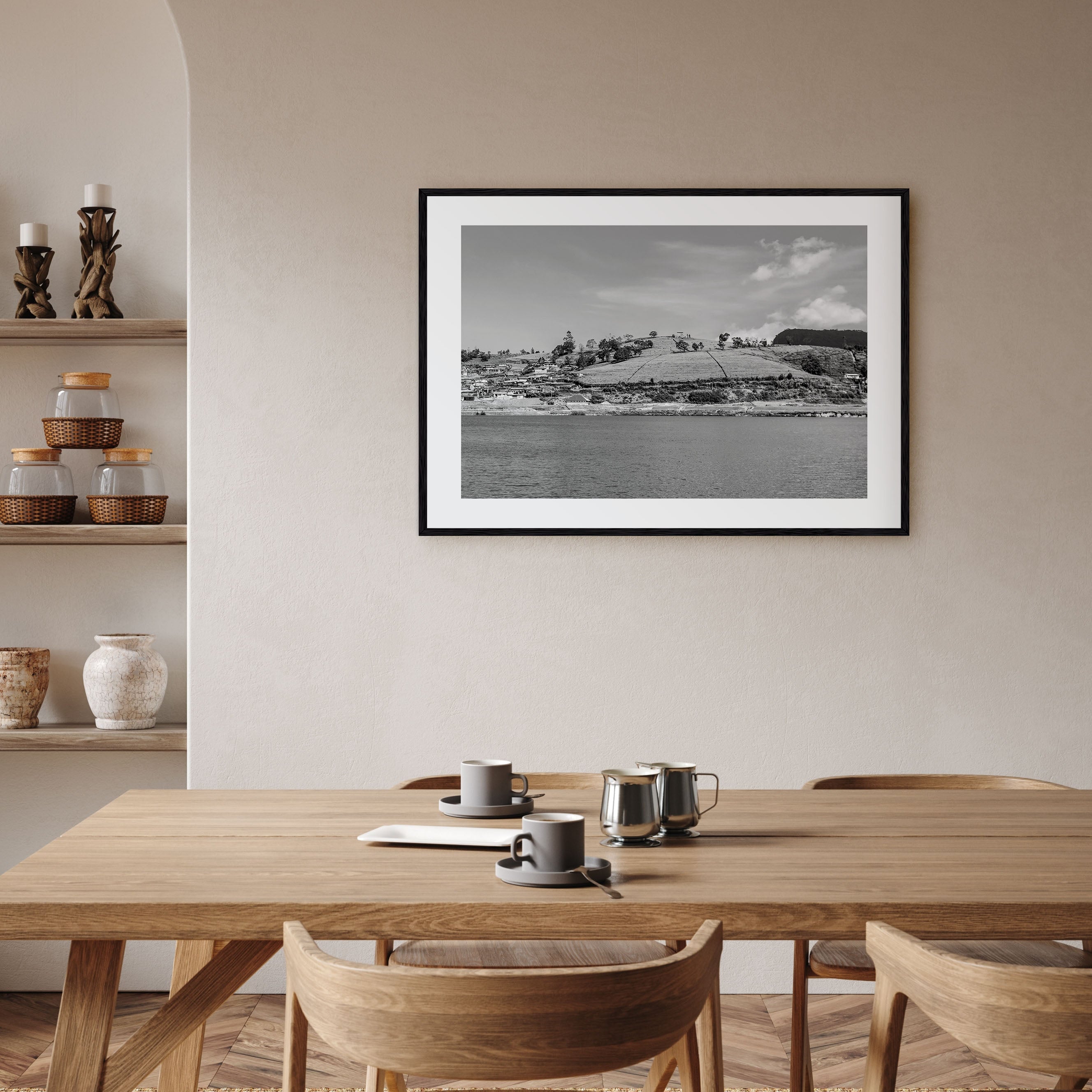 Lake Gregory Landscape B&W Poster