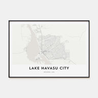 Lake Havasu City Map Landscape Poster