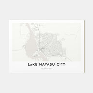 Lake Havasu City Map Landscape Poster