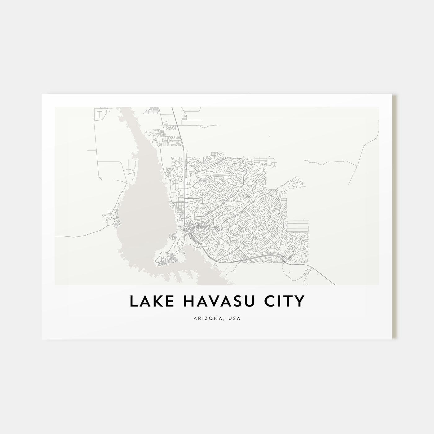 Lake Havasu City Map Landscape Poster