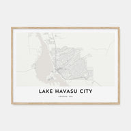 Lake Havasu City Map Landscape Poster