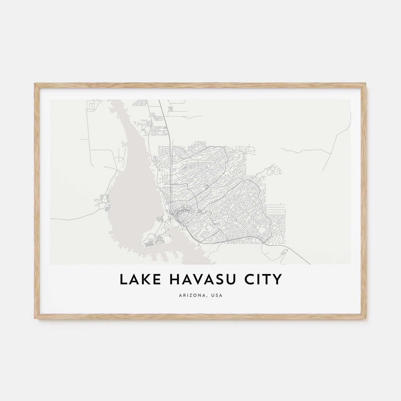 Lake Havasu City Map Landscape Poster