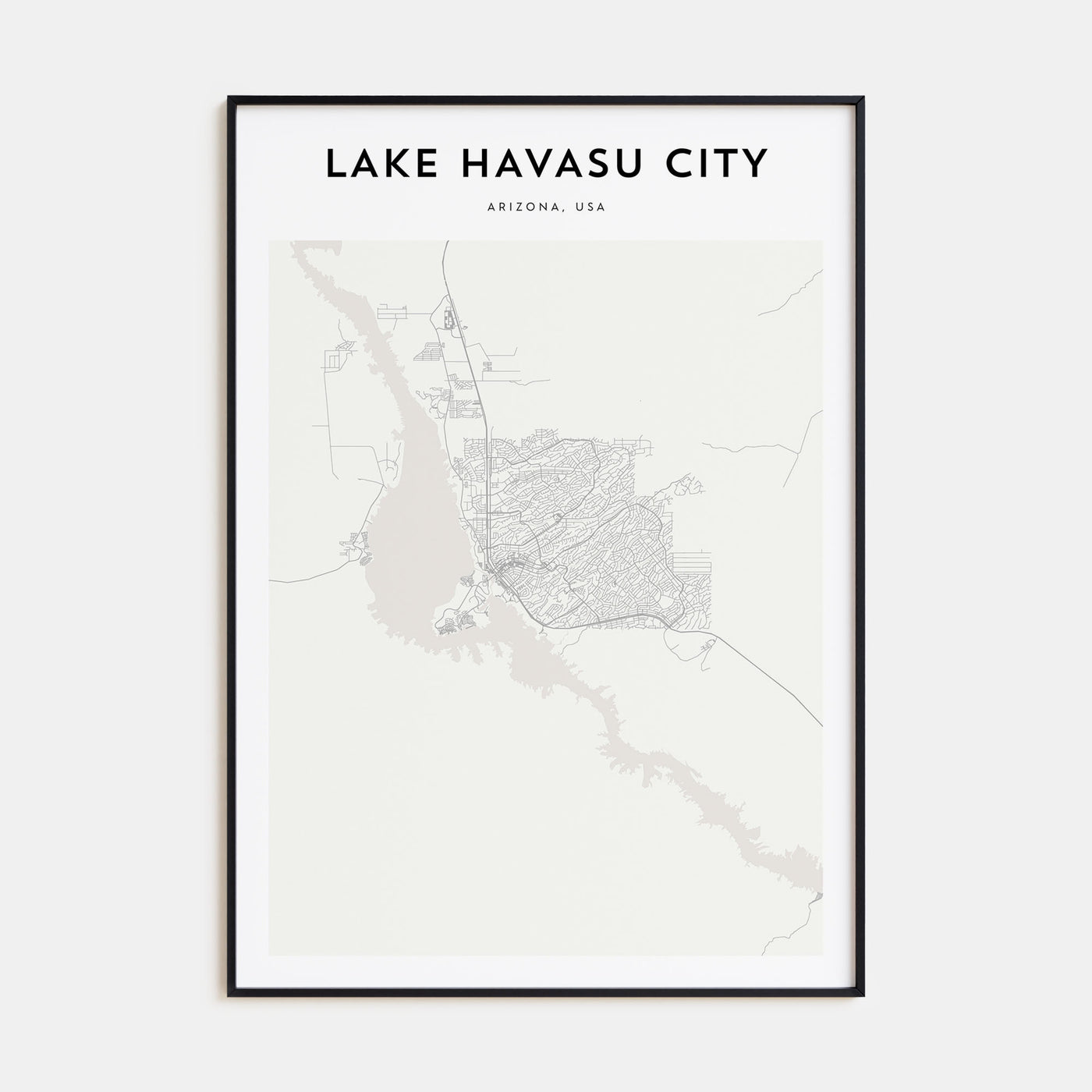Lake Havasu City Map Portrait Poster