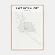 Lake Havasu City Map Portrait Poster