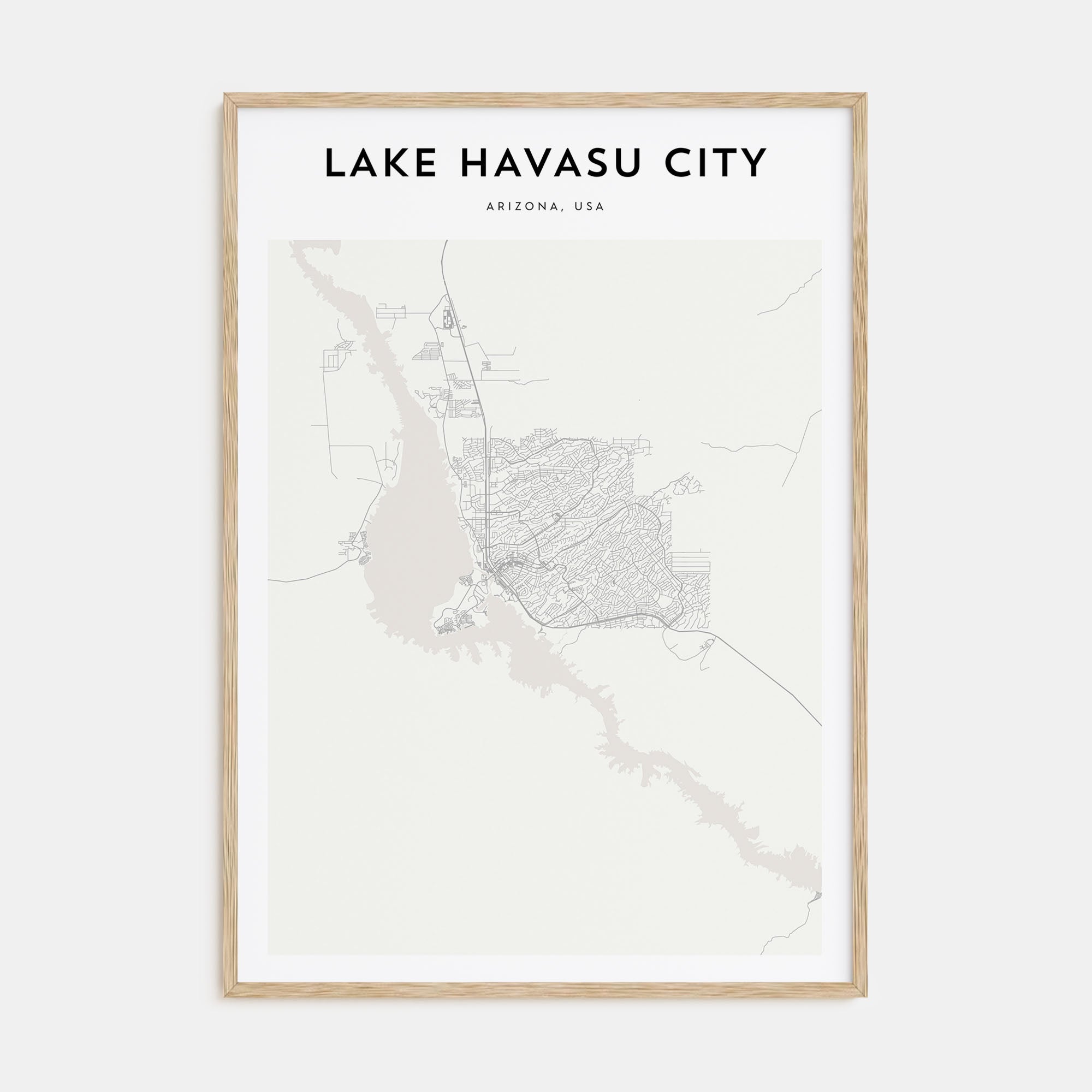 Lake Havasu City Map Portrait Poster