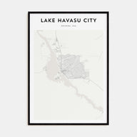 Lake Havasu City Map Portrait Poster