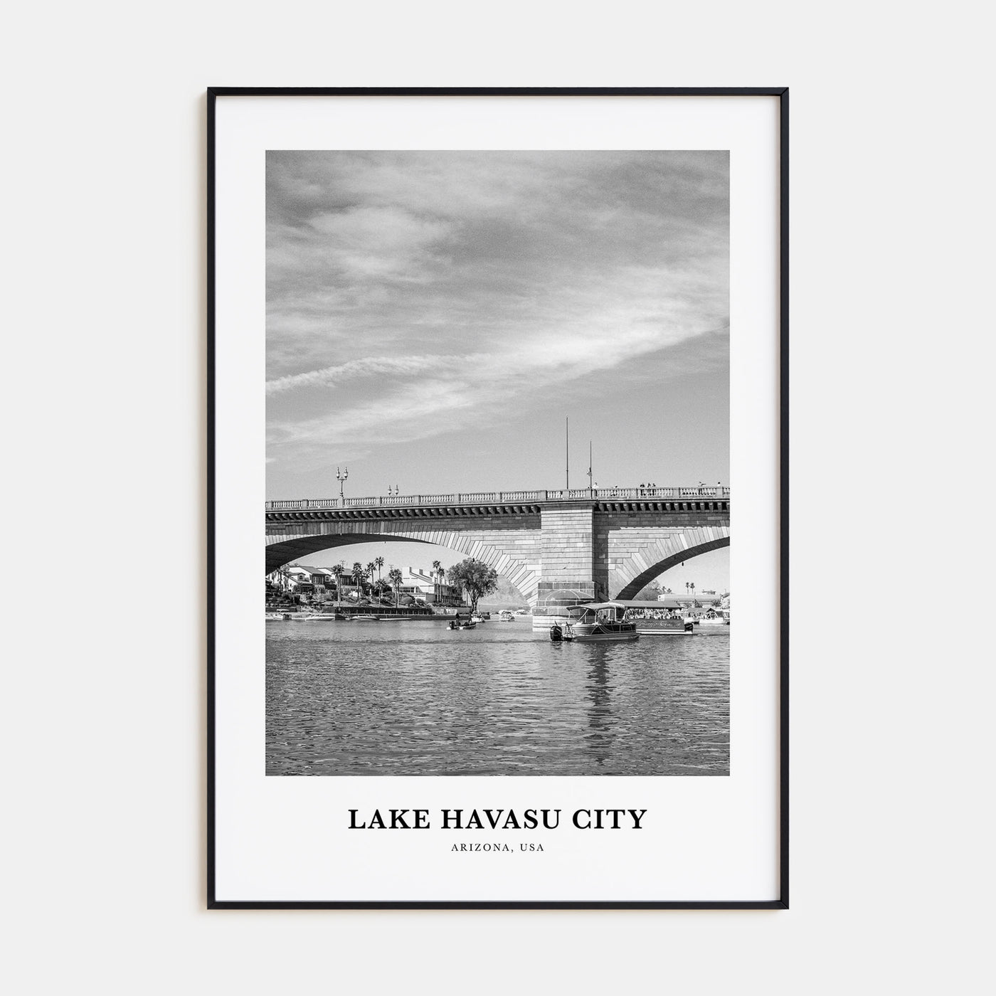 Lake Havasu City Portrait B&W Poster