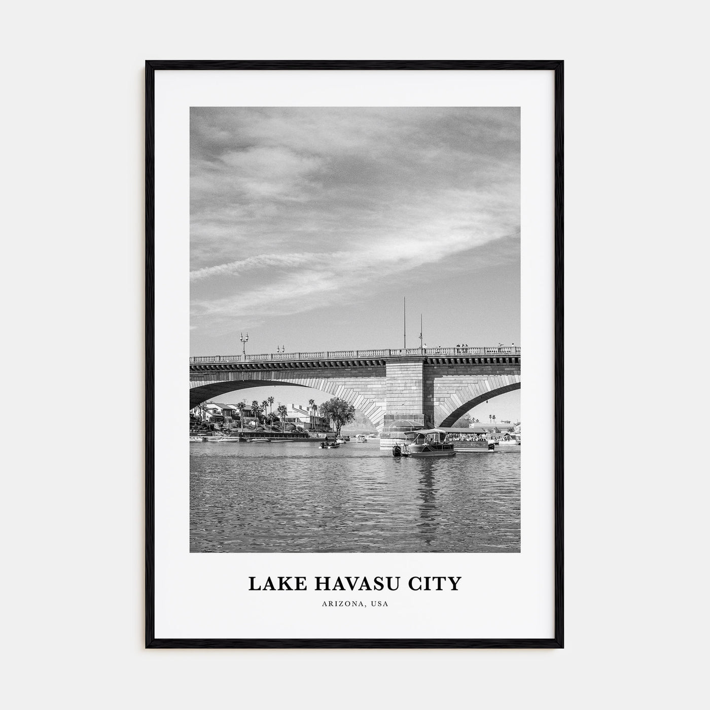 Lake Havasu City Portrait B&W Poster