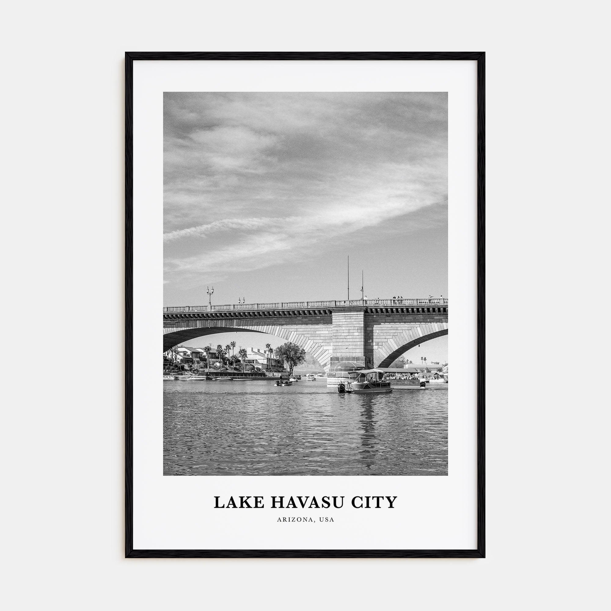 Lake Havasu City Portrait B&W Poster