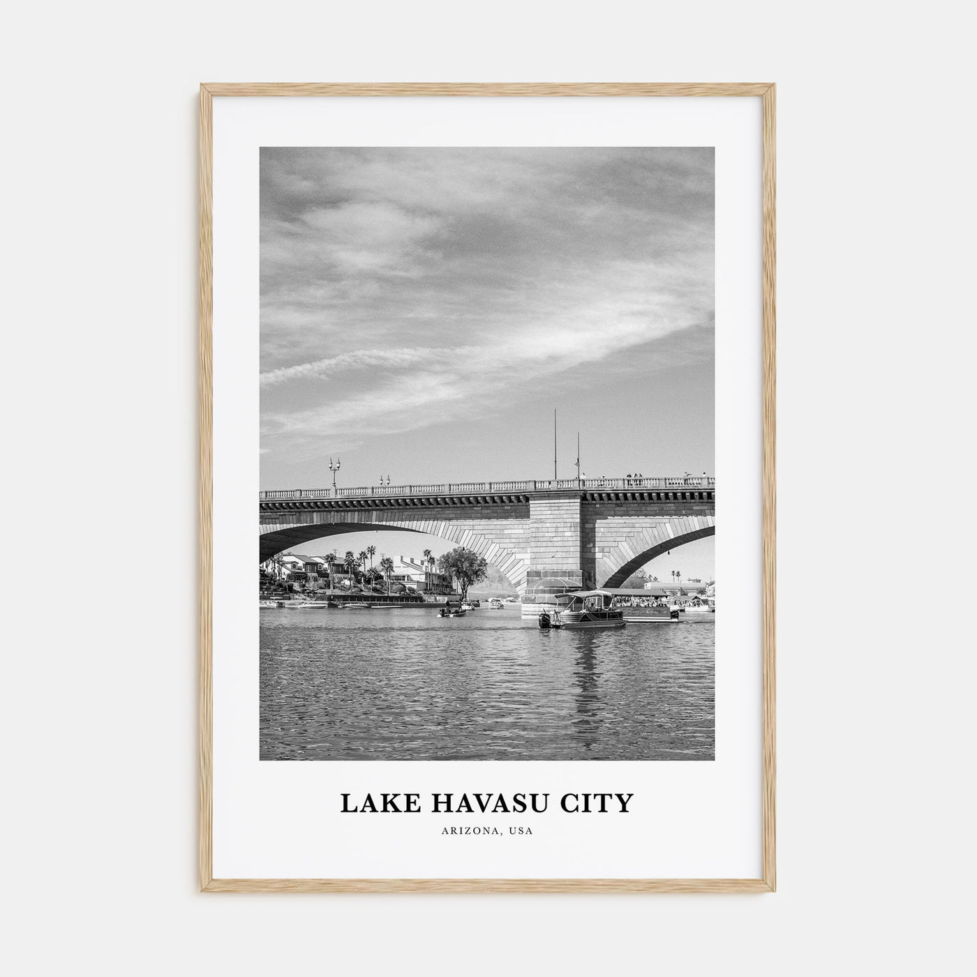 Lake Havasu City Portrait B&W Poster
