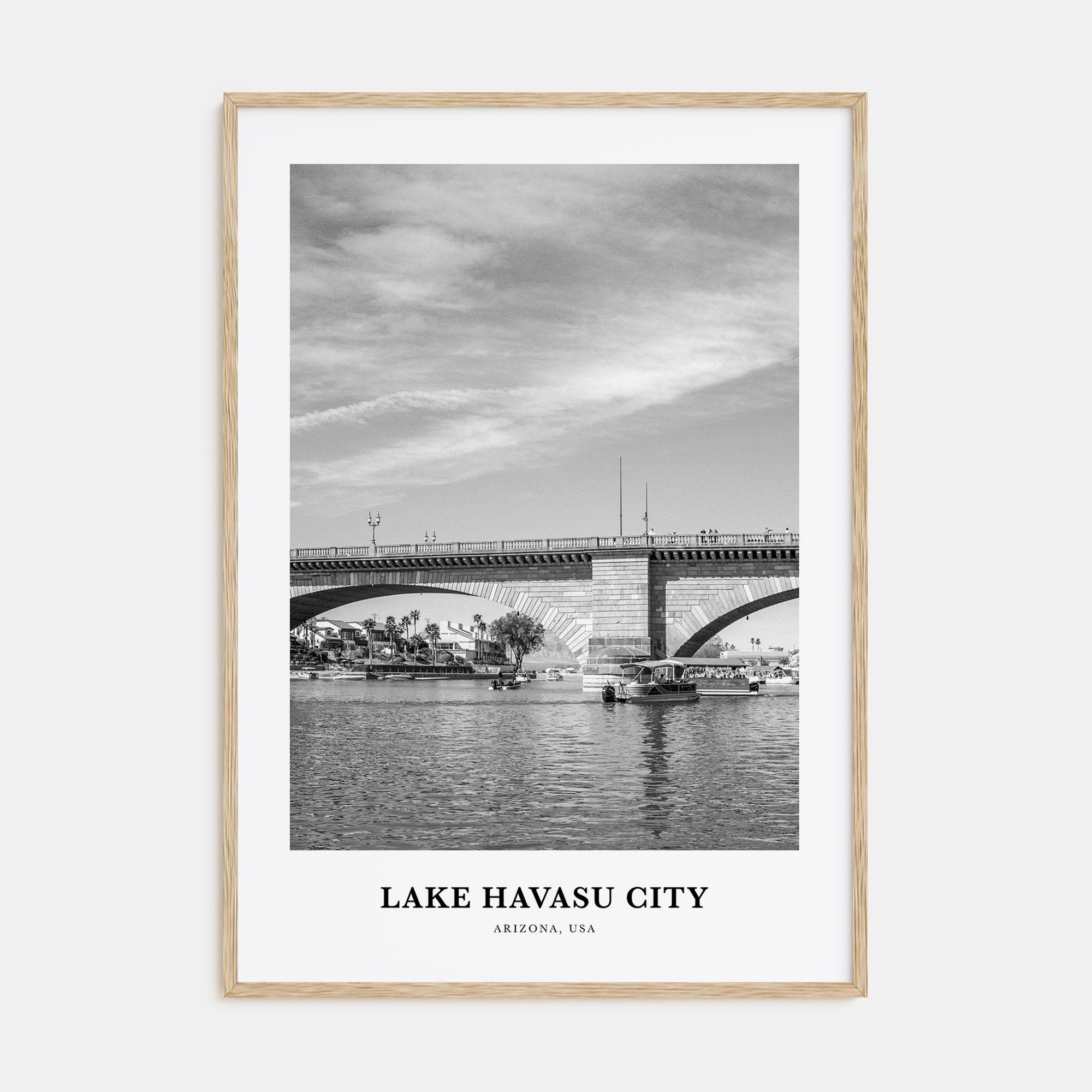 Lake Havasu City Portrait B&W Poster