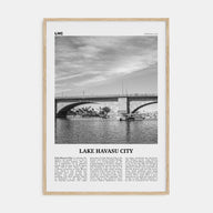 Lake Havasu City Travel B&W Poster