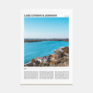 Lake Lyndon B. Johnson Travel Color Poster