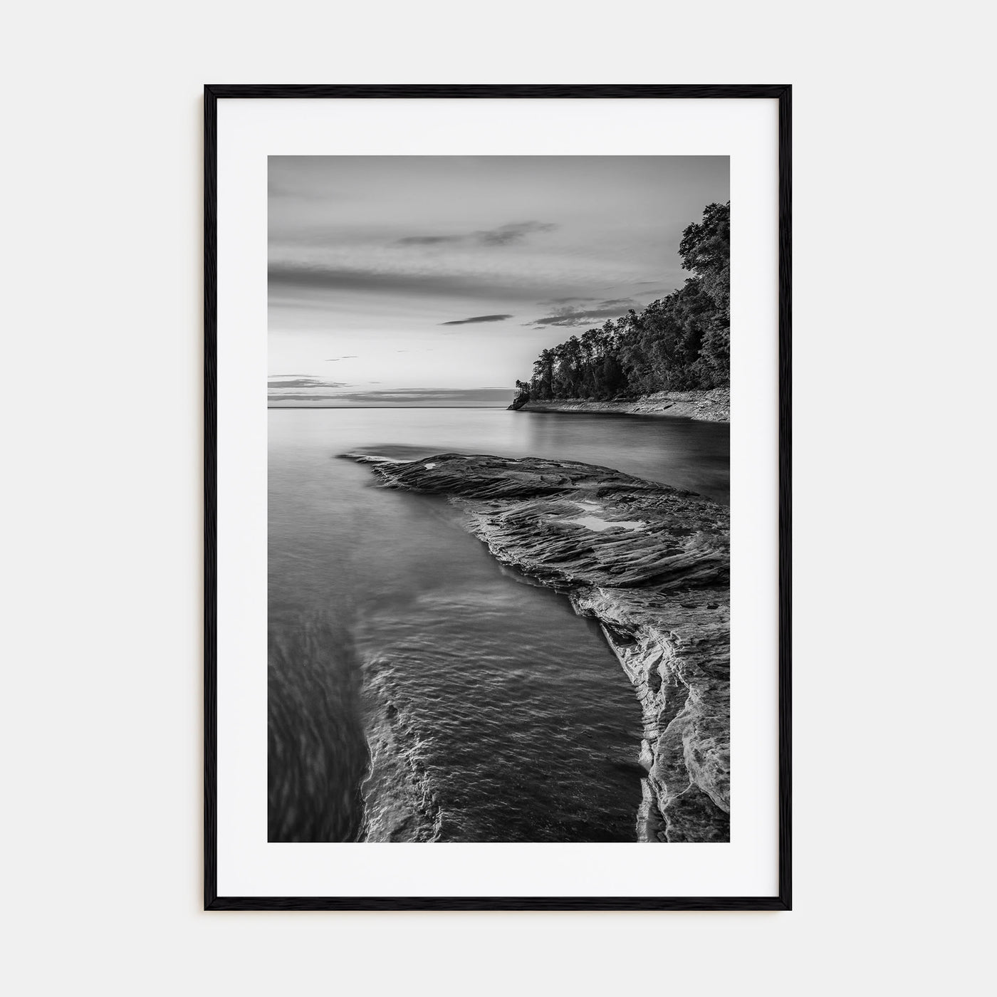 Lake Michigan Photo B&W No 1 Poster