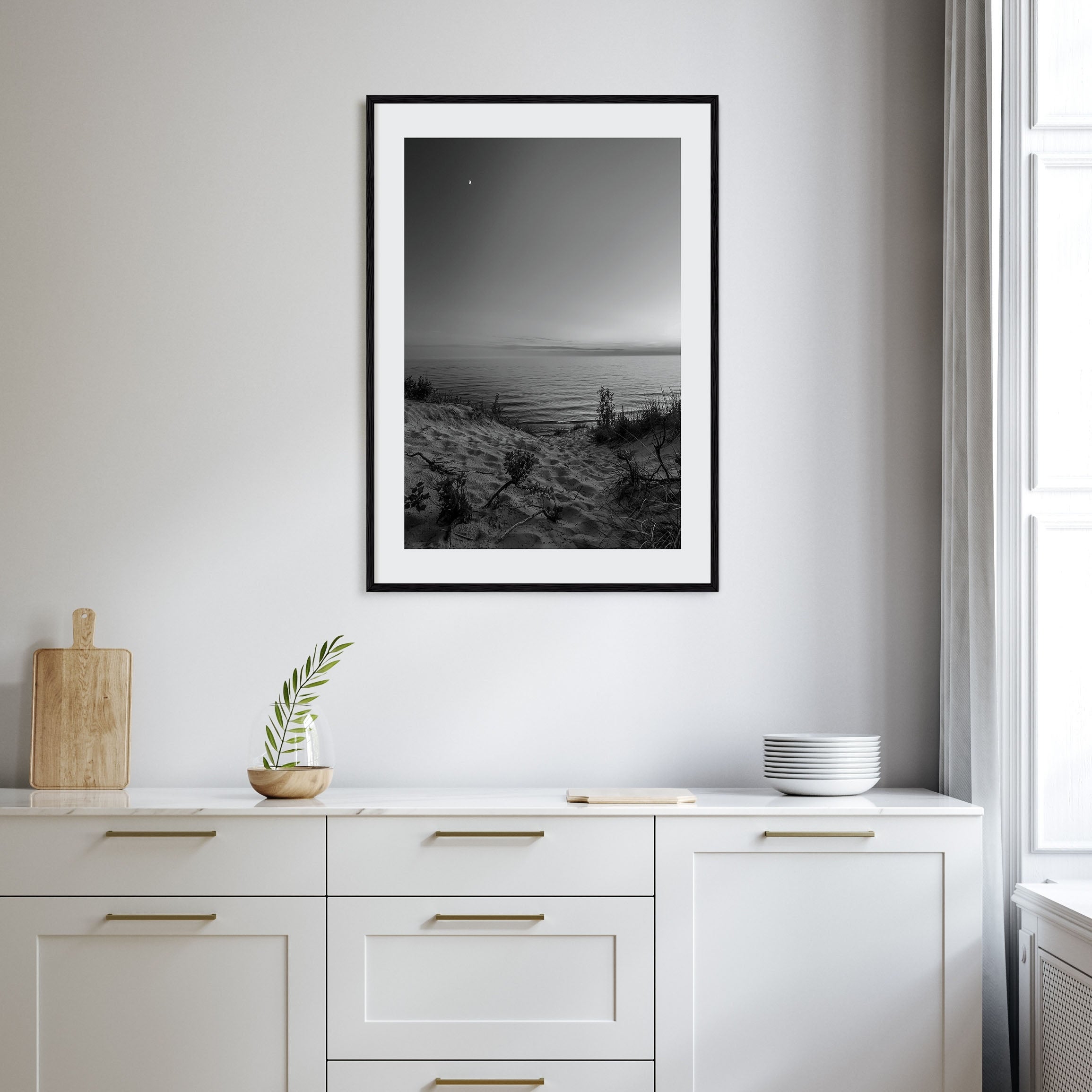 Lake Michigan Photo B&W No 3 Poster