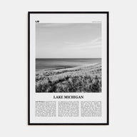 Lake Michigan Travel B&W Poster