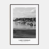 Lake Norman Portrait B&W Poster