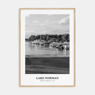 Lake Norman Portrait B&W Poster