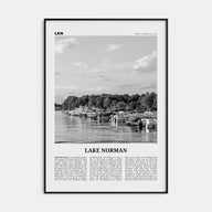 Lake Norman Travel B&W Poster