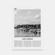 Lake Norman Travel B&W Poster