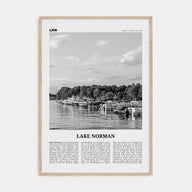 Lake Norman Travel B&W Poster