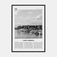 Lake Norman Travel B&W Poster