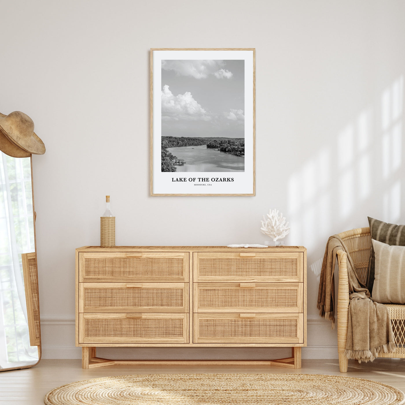 Lake of the Ozarks Portrait B&W Poster