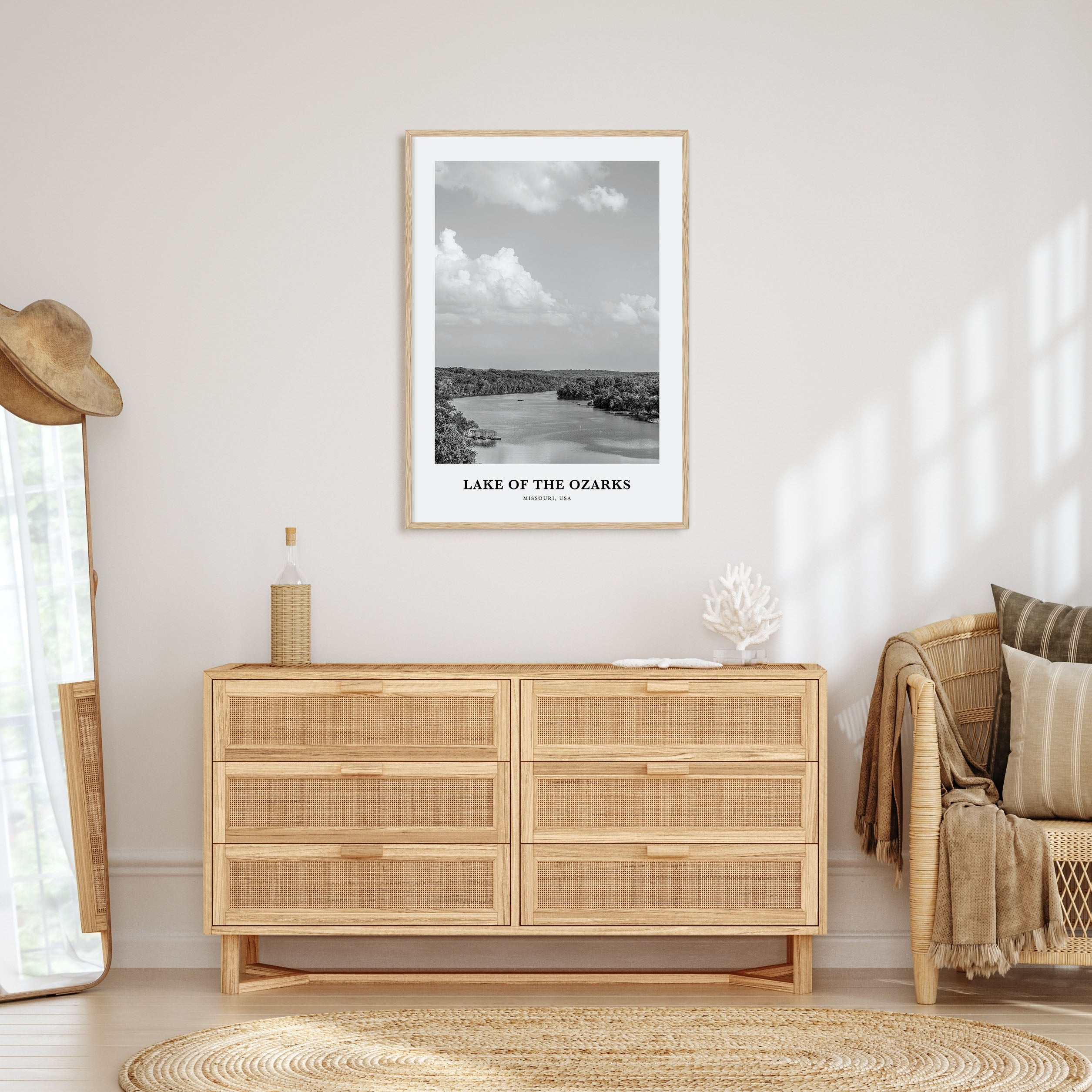 Lake of the Ozarks Portrait B&W Poster