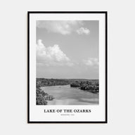 Lake of the Ozarks Portrait B&W Poster