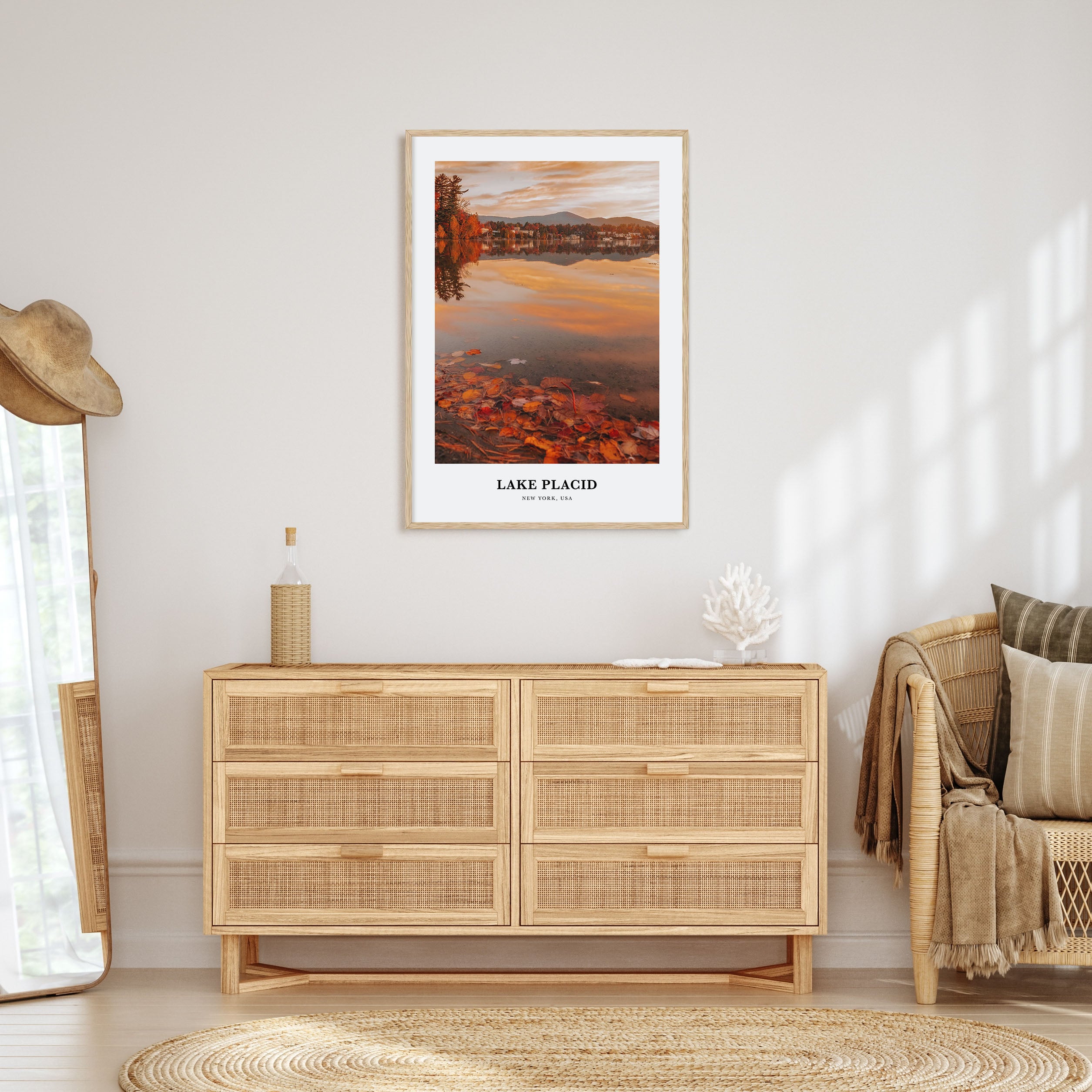 Lake Placid Portrait Color Poster