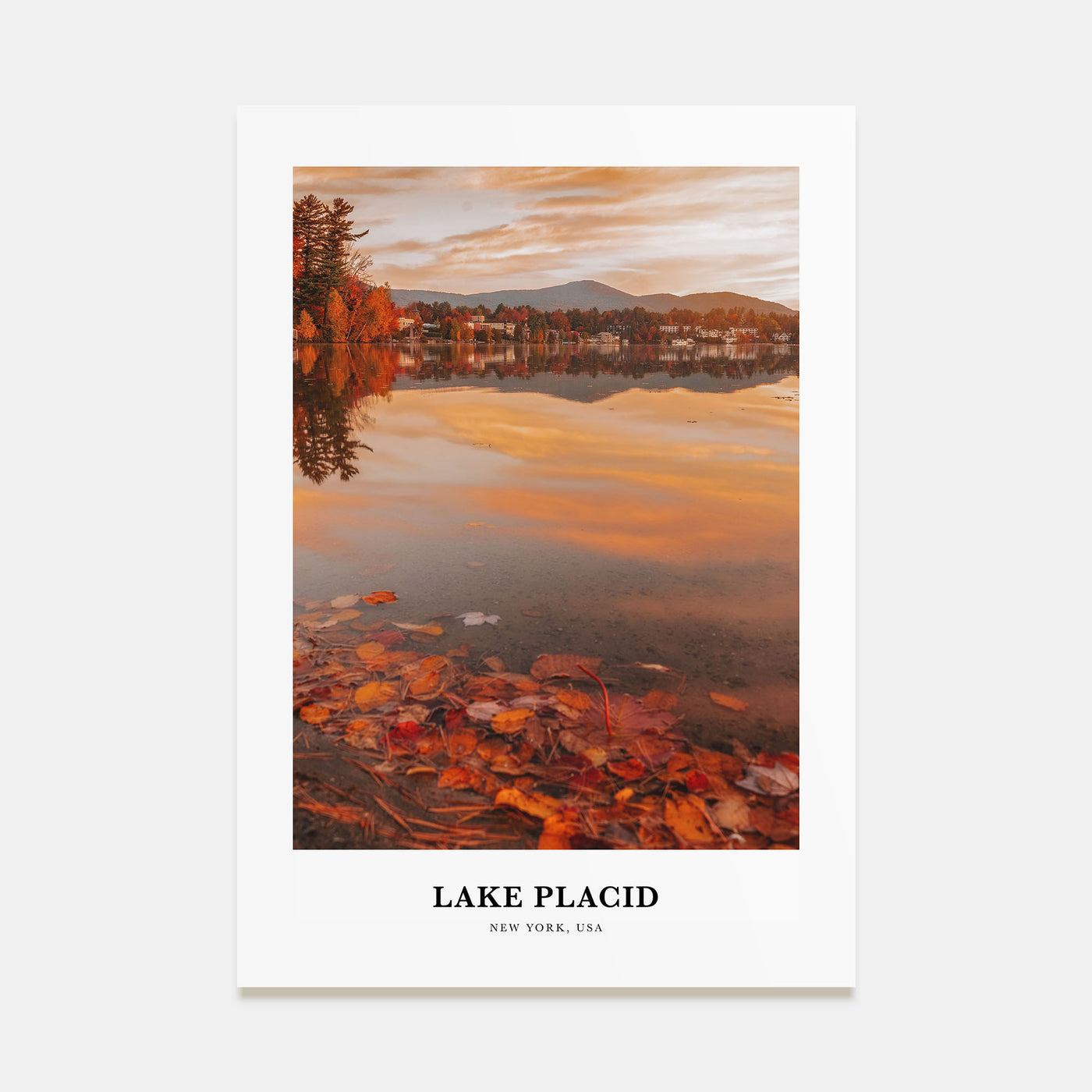 Lake Placid Portrait Color Poster