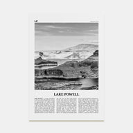 Lake Powell Travel B&W Poster