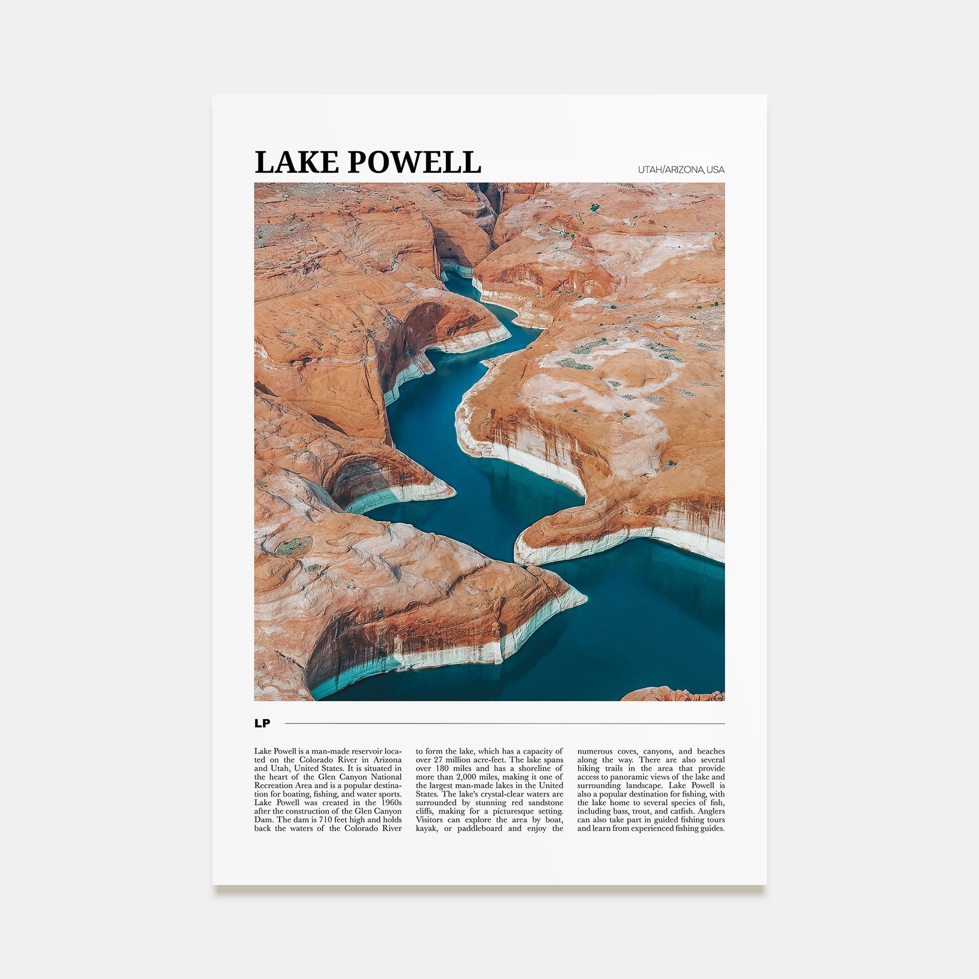 Lake Powell Travel Color Poster