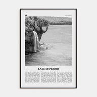 Lake Superior Travel B&W Poster